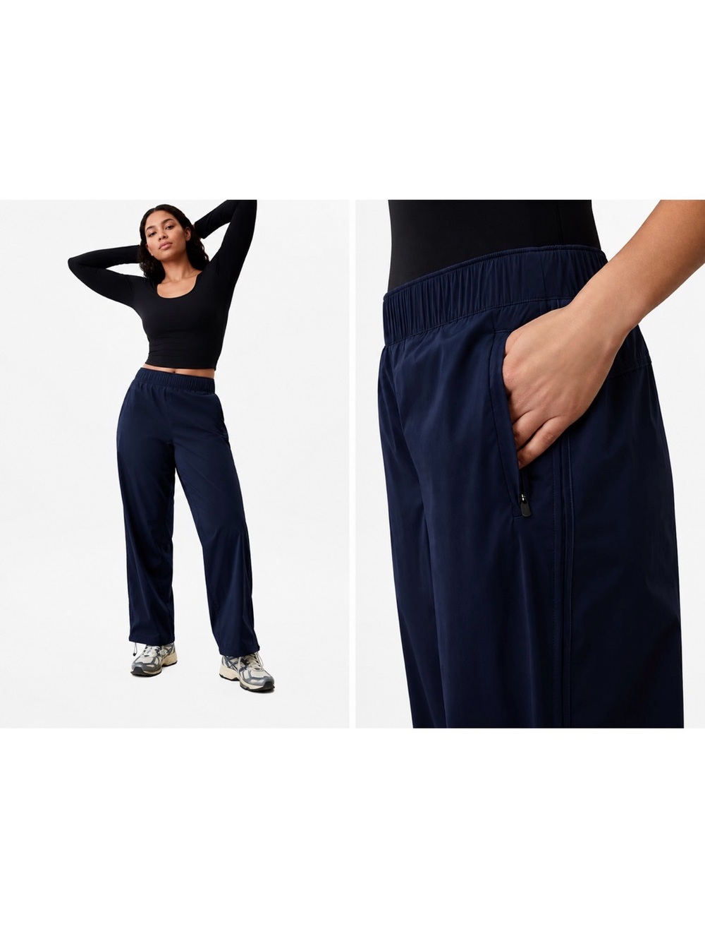 Athleta Rise Pant Dark Navy Blue | NWT | Size Medium | Travel Commuter Pant